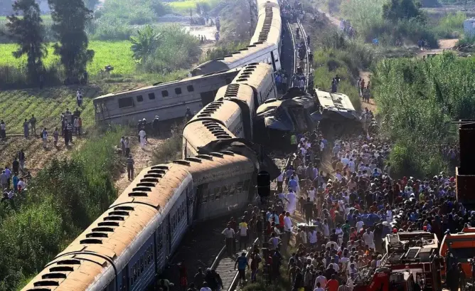حصيلة جديدة لحادث تصادم قطارين في مصر