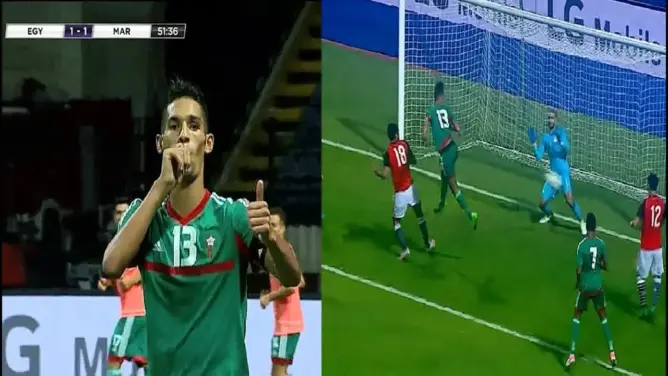 هدف التعادل للمنتخب الوطني في مرمى مصر (بدر بانون)