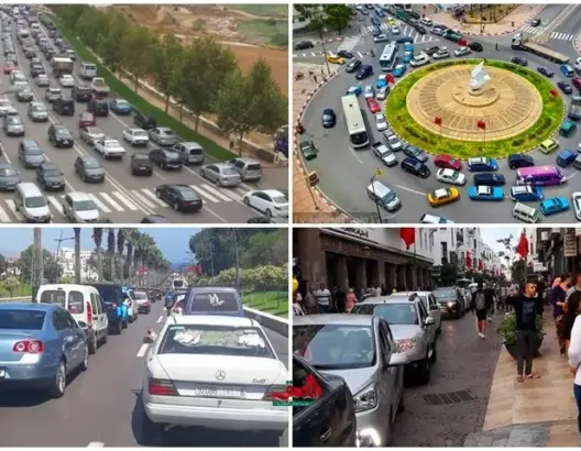 شوارع تطوان “تختنق” بالسيارات والأمطار تنعش طقس المدينة (صور)