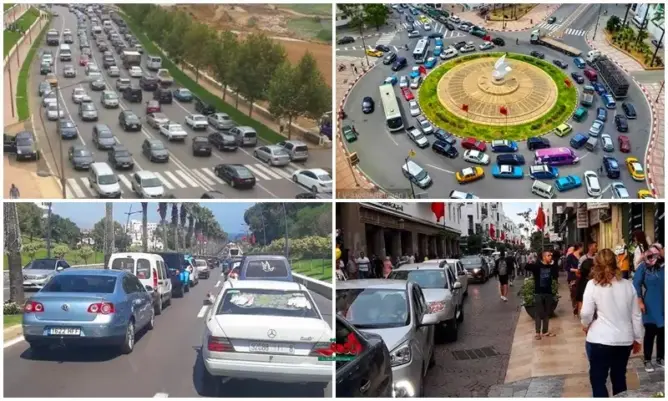 شوارع تطوان “تختنق” بالسيارات والأمطار تنعش طقس المدينة (صور)