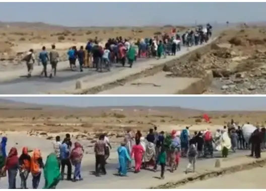 تردي الخدمات الصحية يخرج ساكنة “كرامة” بميدلت في مسيرة احتجاجية (فيديو)