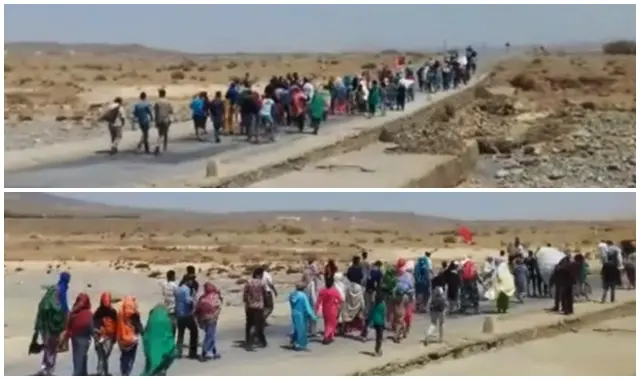 تردي الخدمات الصحية يخرج ساكنة “كرامة” بميدلت في مسيرة احتجاجية (فيديو)