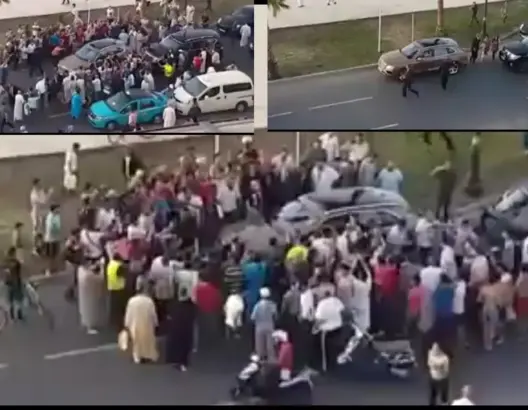 شاهد كيف تجمهر المواطنين حول الملك محمد السادس بعد توقفه بمدينة مرتيل