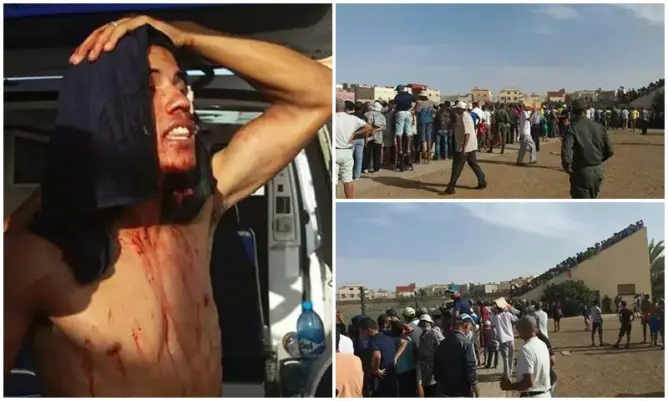 مباراة الدفاع الجديدي والزمامرة تتحول لـ”ساحة حرب” بين الجماهير (صور)