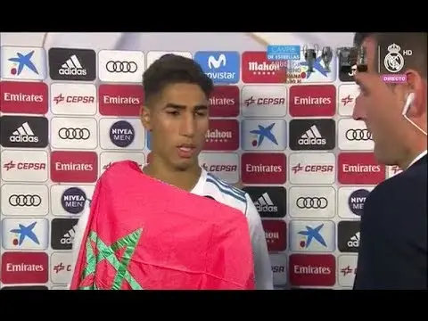 شاهد تصريح المغربي أشرف حكيمي بعد أول مباراة له مع ريال مدريد في البيرنابيو