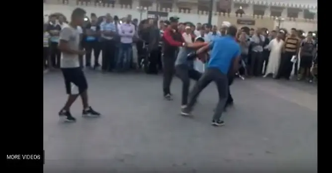 مباراة ملاكمة في مدينة وجدة تتحول الى شجار حقيقي (شاهد)