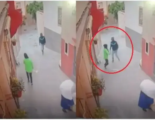 شاهد ردة فعل فتاة مغربيّة حاول شاب سرقتها والتحرش بها في وضح النّهار!