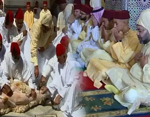 فيديو: الملك محمد السادس يؤدي صلاة العيد بمسجد أهل فاس وينحر أضحيته