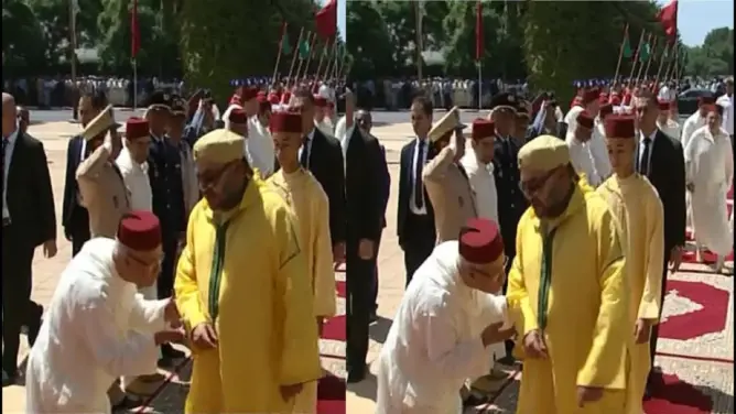 شاهد لقطة محرجة اخرى لوزير الأوقاف أمام الملك محمد السادس