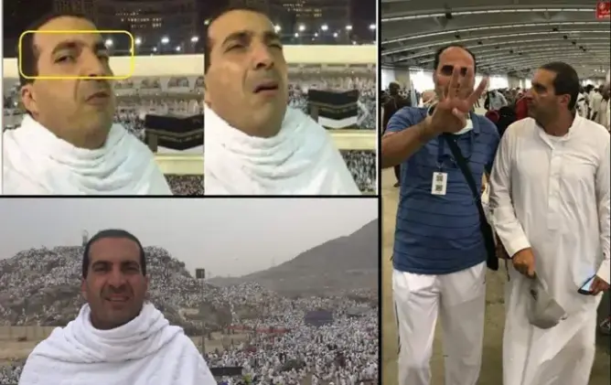 “رابعة” تحرج عمرو خالد بالحج ونظرته للكاميرا تثير السخرية (فيديو)
