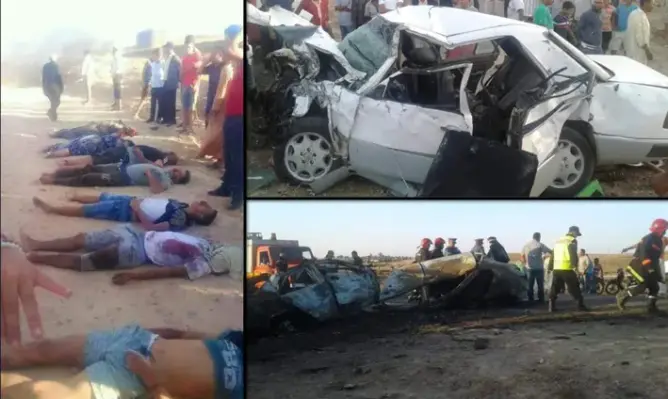 مشاهد مروعة لحادثة سير قرب سطات خلفت قتلى وجرحى (صور)