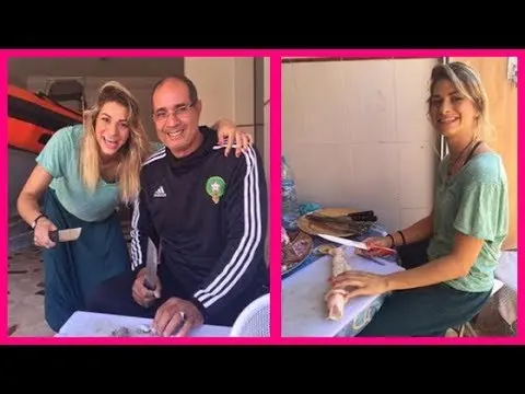 شاهد إبنة بادو الزاكي تشعل مواقع التواصل الإجتماعي و هي تساعد والدها في “الكبش” يوم العيد