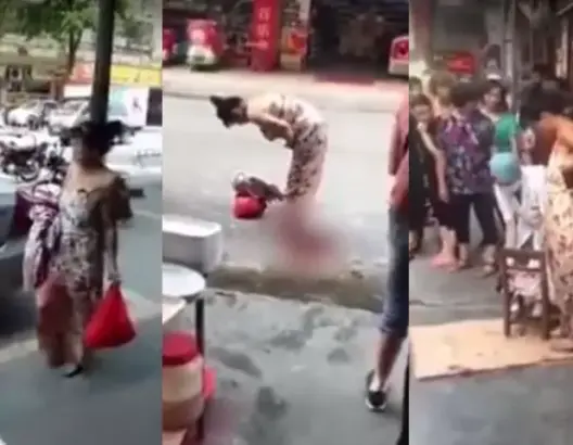 مروع .. شابة تنجب طفلها في الشارع.. وما حصل بعد ذلك صادم!! (فيديو)