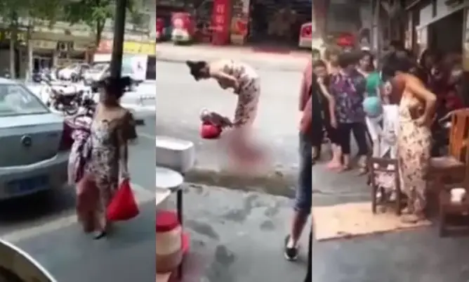 مروع .. شابة تنجب طفلها في الشارع.. وما حصل بعد ذلك صادم!! (فيديو)