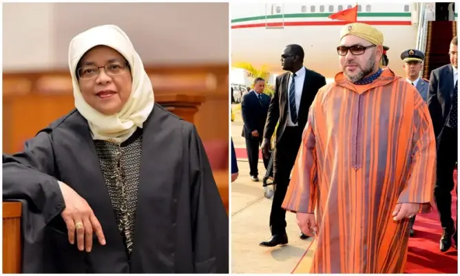 الملك يهنئ أول رئيسة مسلمة لسنغافورة ويعبر عن ارتياحه لعلاقة البلدين