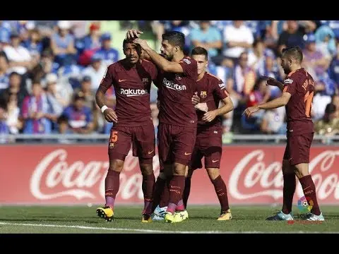 شاهد اهداف مباراة برشلونة وخيتافي 2-1