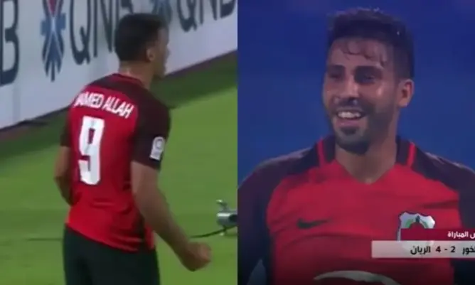 شاهد ماذا فعل المغربيان حمد الله ومتولي امام الخور القطري