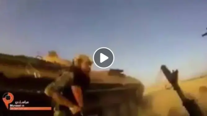 شاهد اللحظات الأخيرة في حياة مسلحين ارهابيين (فيديو)