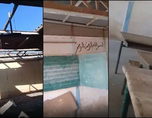 بالفيديو .. ناشط يفضح وضعية مدرسة من “القرون الغابرة” بتاونات