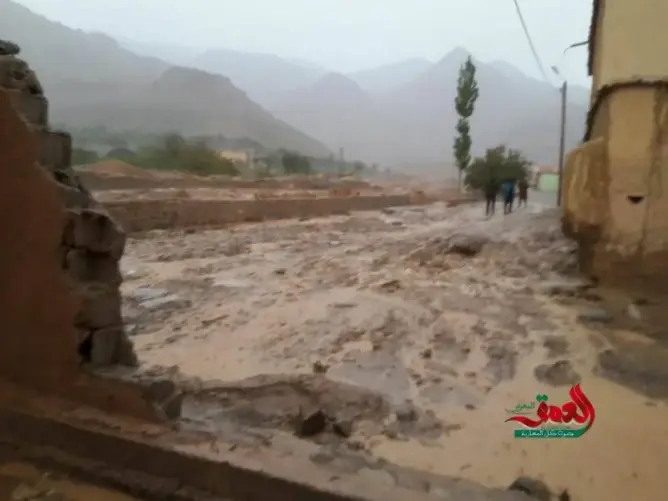 45 دقيقة من الأمطار العاصفية تعزل قرية نواحي تنغير