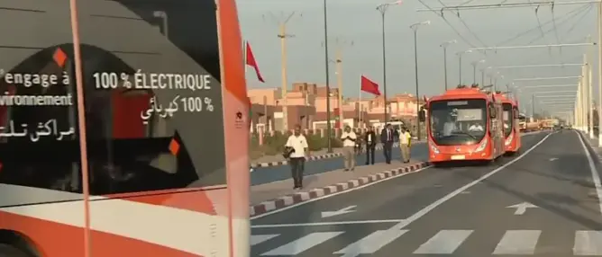 الحافلات الكهربائية شرعت في تقديم خدماتها بمراكش