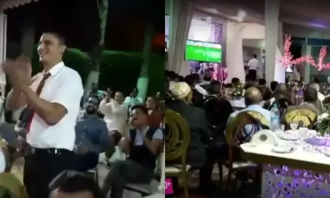 عريس خلا عرسوا باش يتفرج في المغرب والغابون (فيديو)