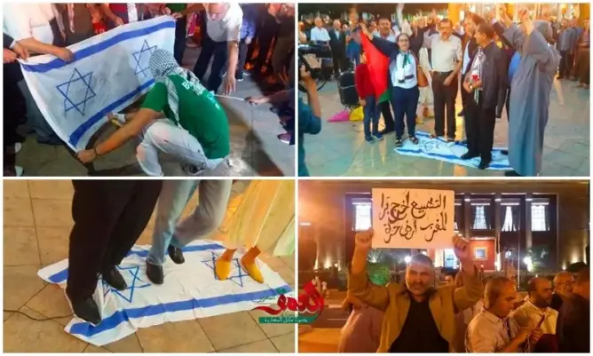 احتجاجات أمام البرلمان وإحراق أعلام “إسرائيل” بعد حضور “بيريتز” (فيديو)