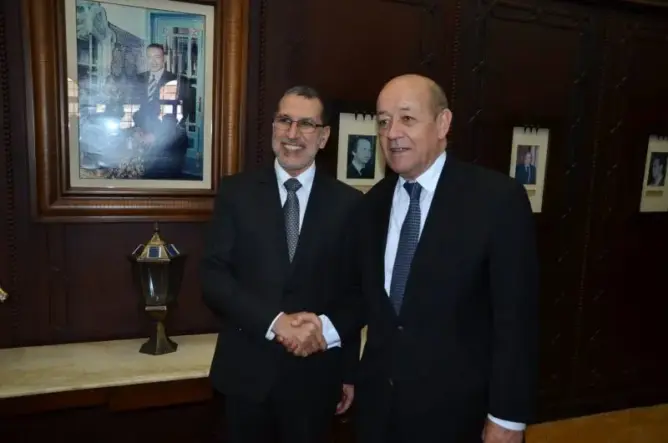 العثماني يستقبل وزير الخارجية الفرنسي.. وهذا ما دار بينهما