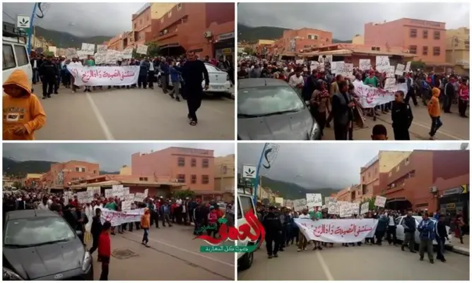 احتجاجات القصيبة تستمر للمطالبة بـ”مستشفى لائق” بالمدينة (فيديو)