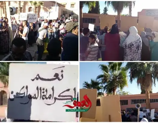 للمرة الثالثة.. ساكنة زاوية الشيخ ينزلون للشارع بسبب المياه الملوثة وغياب المشفى (فيديو)