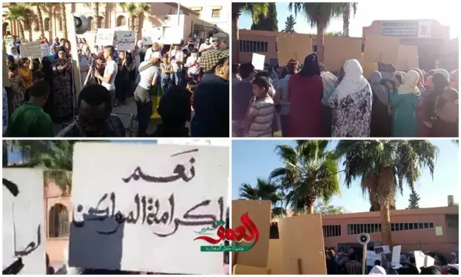 للمرة الثالثة.. ساكنة زاوية الشيخ ينزلون للشارع بسبب المياه الملوثة وغياب المشفى (فيديو)