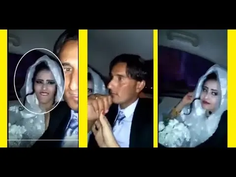 عروس تسخر من زوجها يوم زفافهما.. شاهد ردة فعله