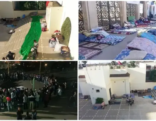 طلبة يبيتون بالعراء بالحي الجامعي لمكناس احتجاجا على “المطعم”