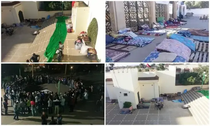 طلبة يبيتون بالعراء بالحي الجامعي لمكناس احتجاجا على “المطعم”