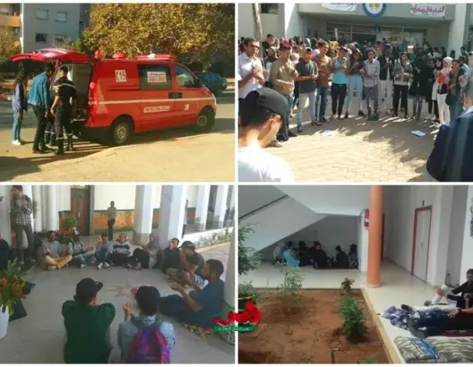 بعد دخولهم في إضراب عن الطعام.. إغماءات في صفوف طلبة معتصمين بالرباط (صور)