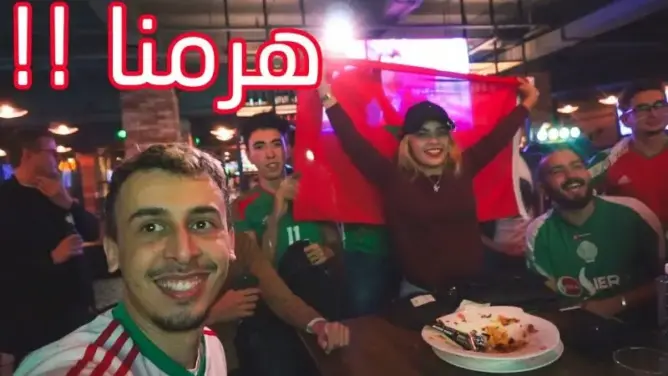 شاهد أجواء احتفال مغاربة الصين بالفوز على ساحل العاج