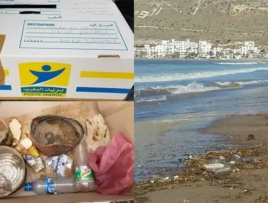 مواطن يحتج بطريقته.. أرسل نفايات شاطئ أكادير للبلدية في البريد
