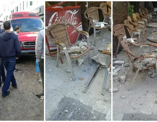 سقوط جزء من سقف مقهى بتطوان يرسل مواطنين إلى المستشفى (صور)