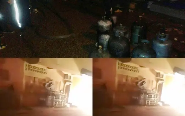 حريق مهول بمحل تجاري بسلا بسبب انفجار قنينة غاز كبيرة