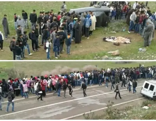 حادثة مروعة.. مصرع تلميذ وإصابة آخر في انقلاب سيارة بشفشاون (صور)