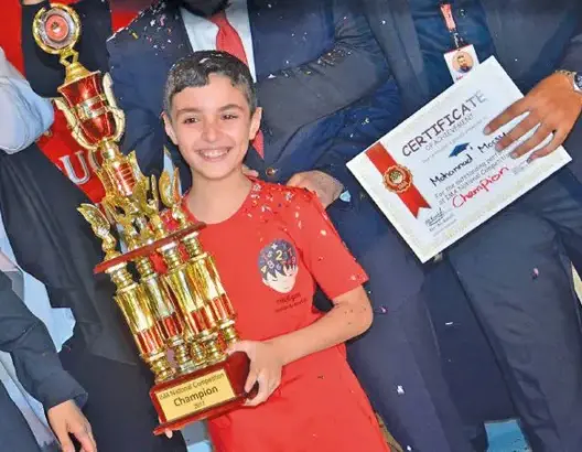 من بين 70 دولة.. عربي يفوز بلقب “أذكى طفل في العالم”