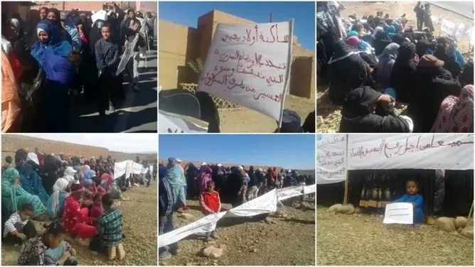 محتجون بزاكورة يصعدون ضد مسؤولي الإقليم بمسيرة على الأقدام