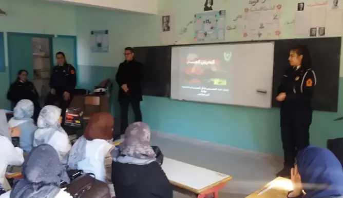 الأمن الوطني ينظم حملة تحسيسية بثانوية العودة السعدية