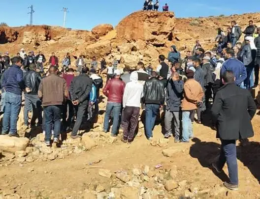 انهيار منجم للرصاص بجرادة يسفر عن إصابة شخص ويخرج احتجاجات (صور)