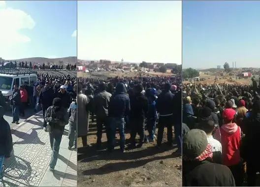 مصرع عامل آخر بـ”ساندريات” جرادة .. والساكنة تتجه بجثته إلى العمالة (صور)