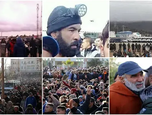 تطويق أمني للمحتجين بمستودع الأموات بجرادة.. وشباب يهددون بالانتحار