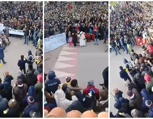 الآلاف يرفعون “البطاقة الصفراء” بجرادة ويطالبون برحيل مسؤولين (فيديو)