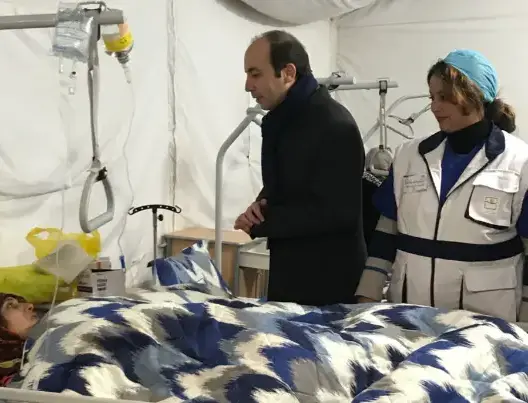 الدكالي يزور المستشفى المدني المتنقل بإمليشيل