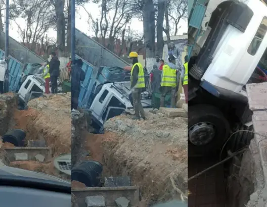 منحذر “بيرمودا” يبلع شاحنة جديدة .. وسكان الحاجب يهددون بالتصعيد