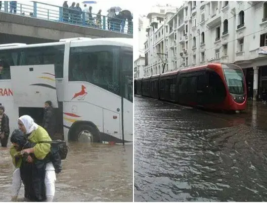 أمطار عاصفية تغرق الدار البيضاء.. وتكشف عورة البنية التحتية (فيديو)